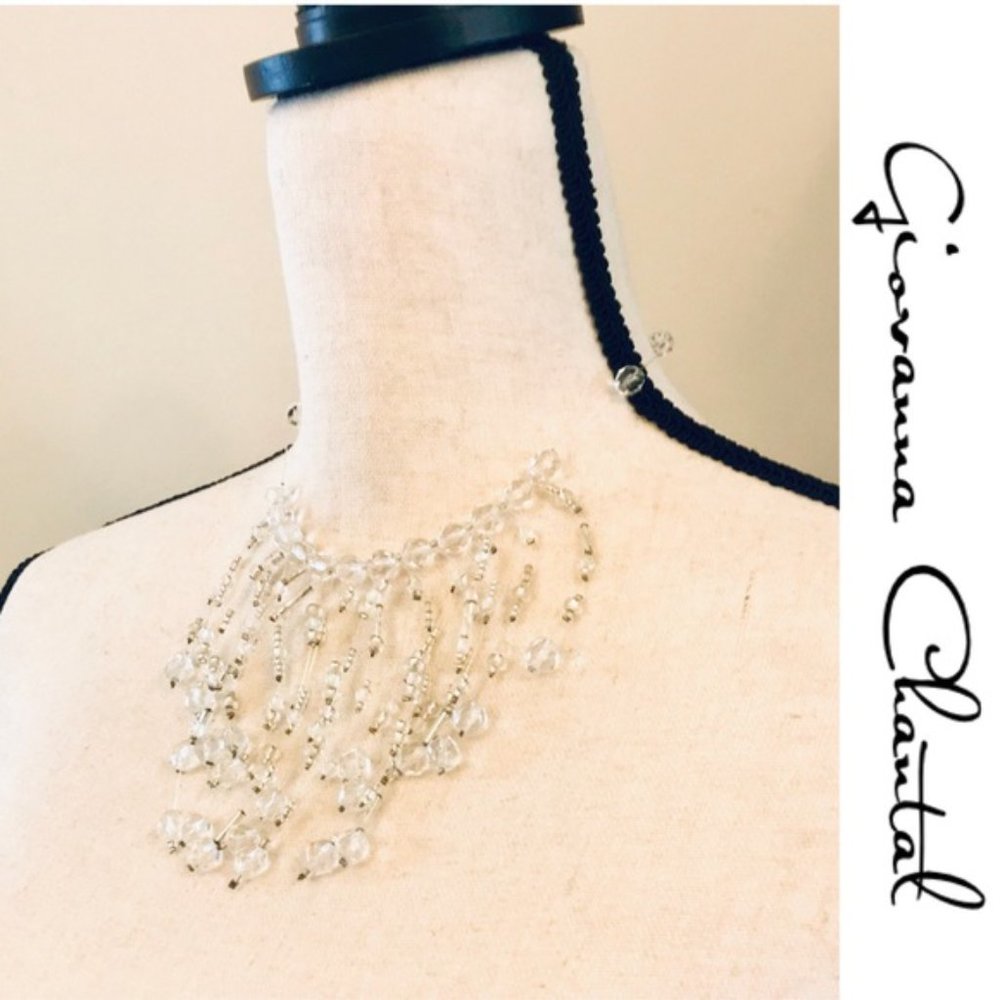BoHo Handmade Adjustable Beaded Necklace - Clear
